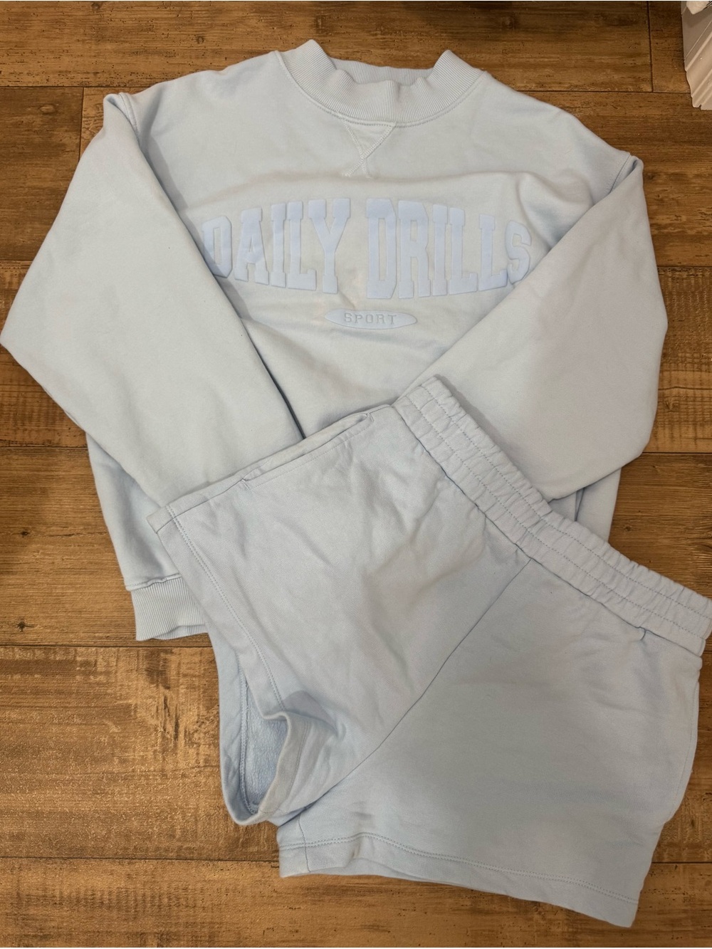 Daily Drills Kids Pastel Blue Pajama Set with Pullover & Shorts